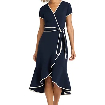 Short Sleeve Wrap Dress